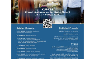 Poziv biskupa Majića na proslavu Jubileja obitelji – 8. obiteljski dan u Kupresu